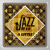 Art Deko Jazz Saxophon Black Gold Musik (Vorne)