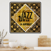Art Deko Jazz Saxophon Black Gold Musik (Küche)