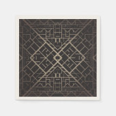 Art Deko,Jugendstil,silber,schwarz,elegant,chic,mu Serviette (Vorderseite)