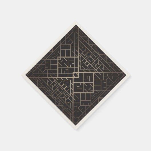 Art Deko,Jugendstil,silber,schwarz,elegant,chic,mu Serviette (Ecke)