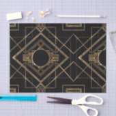 Art Deko, Jugendstil, Vintag, schwarz, gold, chic, Seidenpapier (Handwerk)