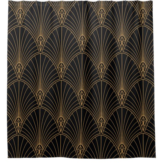 Art Deko: klassisches geometrisches Muster. Duschvorhang (Vorderseite)