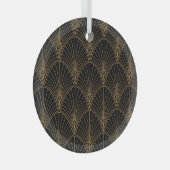 Art Deko: klassisches geometrisches Muster. Ornament Aus Glas (Vorderseite Rechts)