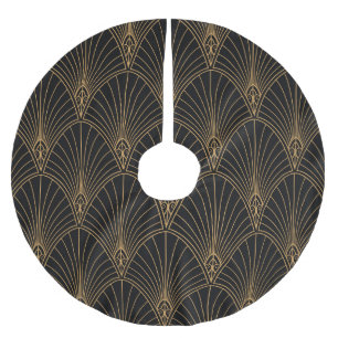Art Deko: klassisches geometrisches Muster. Polyester Weihnachtsbaumdecke