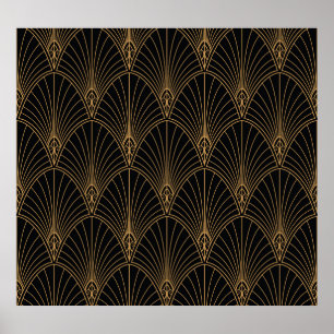 Art Deko: klassisches geometrisches Muster. Poster