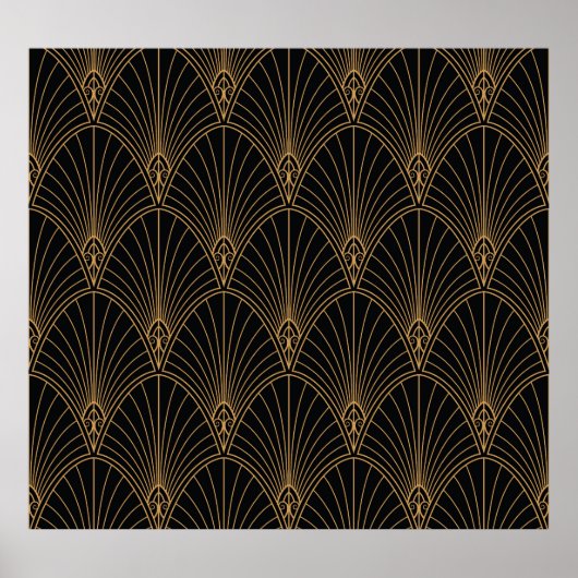 Art Deko: klassisches geometrisches Muster. Poster (Vorne)