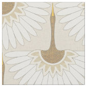 Art Deko KranMandelkrane Stoff (Nahaufnahme)
