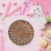 Art Deko Kupferpapier-Blume Pappteller (Party)