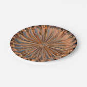 Art Deko Kupferpapier-Blume Pappteller (Schrägansicht)
