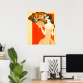 Art Deko Lady mit Ventilator (Heimbüro)