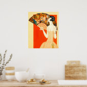 Art Deko Lady mit Ventilator (Küche)