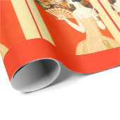 Art Deko Lady mit Ventilator Geschenkpapier (Rolleneckpunkt)
