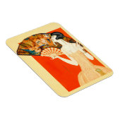 Art Deko Lady mit Ventilator Magnet (Rechte Seite)