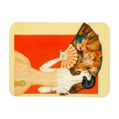 Art Deko Lady mit Ventilator Magnet (Horizontal)