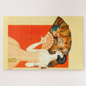 Art Deko Lady mit Ventilator Puzzle (Horizontal)