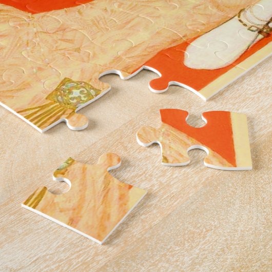 Art Deko Lady mit Ventilator Puzzle (Seite)