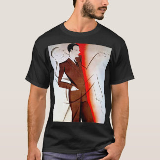 Art Deko Mann über Stadt T-Shirt