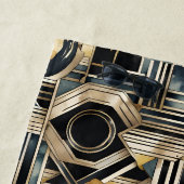 Art-Deko Marmor Black and gold Jazzy Geometric Des Strandtuch (Beispiel)