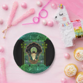 Art Deko maskierte Turbanfrau französisches Parfum Pappteller (Party)