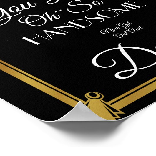 Art Deko Mens Badezeichen (Ecke)