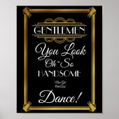 Art Deko Mens Badezeichen (Vorne)