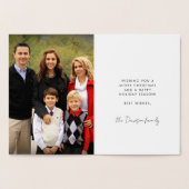 Art Deko Merry Christmas Foto Folienkarte (Innenseite)