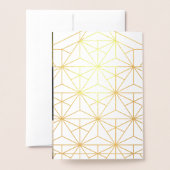 Art Deko Merry Christmas Foto Folienkarte (Rückseite mit Umschlag)