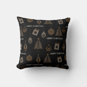 Art Deko Moderne Dekoration mit Vintagem schwarzem Kissen