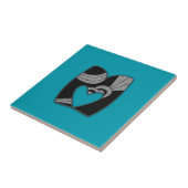 Art Deko monogram - M Fliese (Seite)
