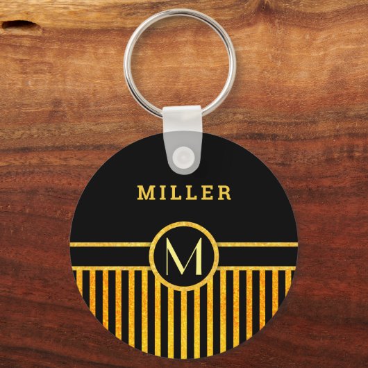 Art Deko Monogram Schlüsselanhänger (Vorderseite)