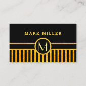 Art Deko Monogram Visitenkarte (Vorderseite)