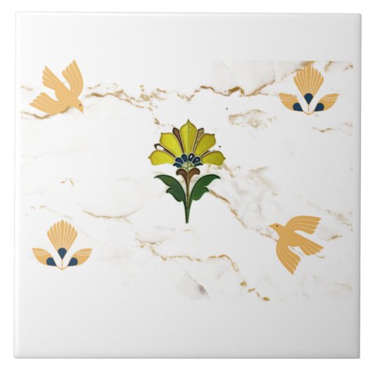 Art Deko Motive auf Imitats Marmor aussehen Fliese (Vorderseite)