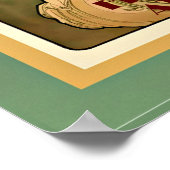 Art Deko Mucha Latte Vintage Poster (Ecke)