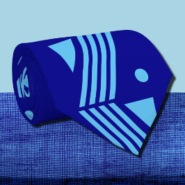 Art Deko-Muster - dunkelblau Krawatte