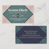 Art Deko nähen Begriffe nahtlose Visitenkarte (Vorne/Hinten)