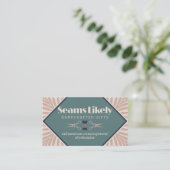 Art Deko nähen Begriffe nahtlose Visitenkarte (Stehend Vorderseite)