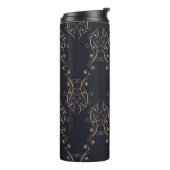 Art Deko nahtlos. Vintager Hintergrund mit Thermosbecher (Nach links gedreht)