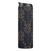 Art Deko nahtlos. Vintager Hintergrund mit Thermosbecher (Nach rechts gedreht)