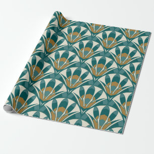 Art Deko nahtlose abstrakte Blumenmuster. Dekorati Geschenkpapier