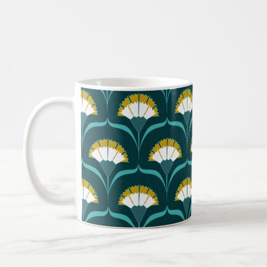 Art Deko Nelken Kaffeetasse (Links)