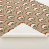 Art Deko Nelken (neutral und rot) Sherpadecke (3/4)