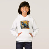 Art Deko Neo-Expressionistin jagt eine Fliege Hoodie (Vorne ganz)
