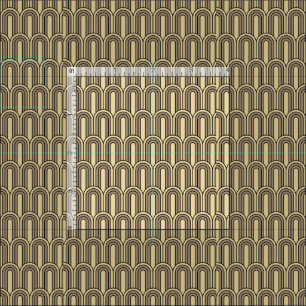 Art Deko,Nouveau,Gold,Schwarz,Vintag,Muster,Chic,e Stoff