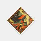 Art Deko orange Serviettenpackung Serviette (Ecke)