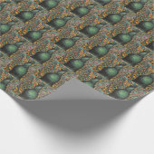 Art Deko Pfau Packpapier (Ecke)