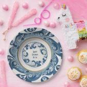 Art-Deko-Porzellan personalisiert Pappteller (Party)