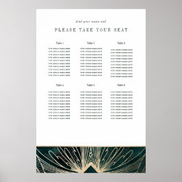 Art Deko Poster Emerald Green und Gold