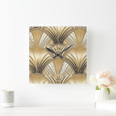 Art Deko Quadratische Wanduhr (Zuhause)