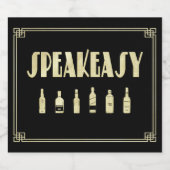 Art Deko rauscht 20's sagenhaftes Verbot Alkoholflaschenetikett (Einzelnes Label)