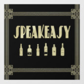 Art Deko rauscht 20's sagenhaftes Verbot Fensteraufkleber (Blatt)